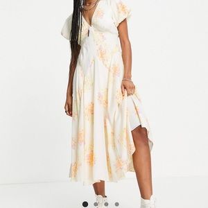 Free people yellow maxi dress